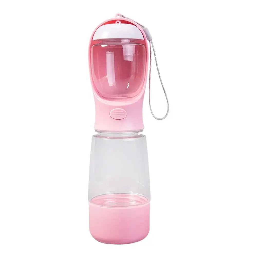 3-In-1 400Ml Portable Dog Water Bottle with Poop Bag Dispenser, Leak-Proof Pet Water & Food Bottle for Outdoor Walking, Hiking