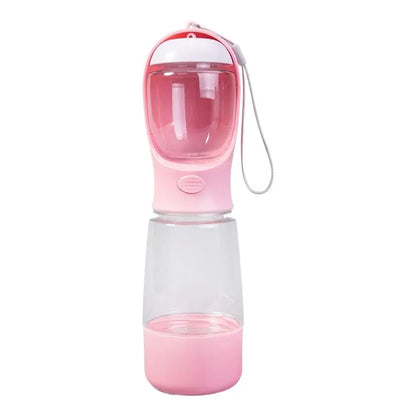 3-In-1 400Ml Portable Dog Water Bottle with Poop Bag Dispenser, Leak-Proof Pet Water & Food Bottle for Outdoor Walking, Hiking
